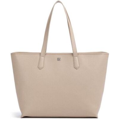 Hugo Boss γυναικεία τσάντα tote με μεταλλικό λογότυπο "Chris 2.0" - 50546965 Μπεζ ONE SIZE Hugo Boss γυναικεία τσάντα tote με μεταλλικό λογότυπο "Chris 2.0" - 50546965 Μπεζ ONE SIZE