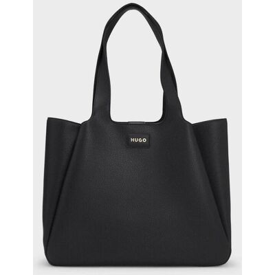 Hugo γυναικεία τσάντα tote με μεταλλικό λογότυπο "Orin" - 50557827 Μαύρο ONE SIZE Hugo γυναικεία τσάντα tote με μεταλλικό λογότυπο "Orin" - 50557827 Μαύρο ONE SIZE