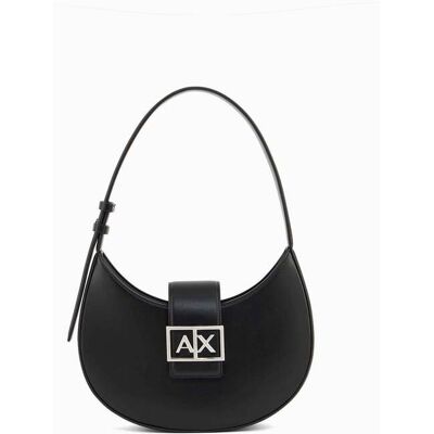 Giorgio Armani Exchange γυναικεία τσάντα ώμου με μεταλλικό monogram - XW002565AF12039 Μαύρο ONE SIZE Giorgio Armani Exchange γυναικεία τσάντα ώμου με μεταλλικό monogram - XW002565AF12039 Μαύρο ONE SIZE
