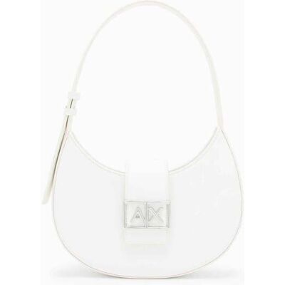 Giorgio Armani Exchange γυναικεία τσάντα ώμου με μεταλλικό monogram - XW002565AF12039 Υπόλευκο ONE SIZE Giorgio Armani Exchange γυναικεία τσάντα ώμου με μεταλλικό monogram - XW002565AF12039 Υπόλευκο ONE SIZE