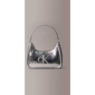 Calvin Klein Jeans γυναικεία τσάντα ώμου με ανάγλυφο λογότυπο - LV04F3332G Ασημί ONE SIZE Calvin Klein Jeans γυναικεία τσάντα ώμου με ανάγλυφο λογότυπο - LV04F3332G Ασημί ONE SIZE