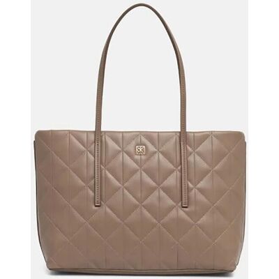 Calvin CK Jeans γυναικεία τσάντα tote με καπιτονέ σχέδιο και μεταλλικό monogram - LV04F3325G Μπεζ ONE SIZE Calvin CK Jeans γυναικεία τσάντα tote με καπιτονέ σχέδιο και μεταλλικό monogram - LV04F3325G Μπεζ ONE SIZE
