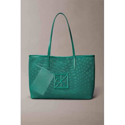 Calvin Klein Jeans γυναικεία τσάντα tote με διάτρητο σχέδιο και monogram - LV04F3380G Πράσινο ONE SIZE Calvin Klein Jeans γυναικεία τσάντα tote με διάτρητο σχέδιο και monogram - LV04F3380G Πράσινο ONE SIZE
