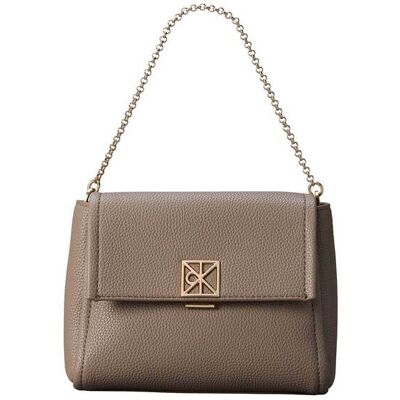 Calvin Klein Jeans γυναικεία τσάντα crossbody με μεταλλικό monogram - LV04F3511G Μπεζ ONE SIZE Calvin Klein Jeans γυναικεία τσάντα crossbody με μεταλλικό monogram - LV04F3511G Μπεζ ONE SIZE