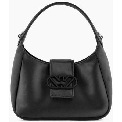 Giorgio Armani Emporio Armani γυναικεία mini τσάντα χειρός μονόχρωμη με σατέν όψη και ανάγλυφο έμβλημα - Y3E235YWR2V Μαύρο ONE SIZE Giorgio Armani Emporio Armani γυναικεία mini τσάντα χειρός μονόχρωμη με σατέν όψη και ανάγλυφο έμβλημα - Y3E235YWR2V Μαύρο ONE SIZE