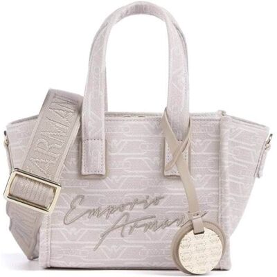 Giorgio Armani Emporio Armani γυναικεία υφασμάτινη τσάντα χειρός/crossbody με all-over logo και κεντημένο λογότυπο - EW000371AF12993 Εκρού ONE SIZE Giorgio Armani Emporio Armani γυναικεία υφασμάτινη τσάντα χειρός/crossbody με all-over logo και κεντημένο λογότυπο - EW000371AF12993 Εκρού ONE SIZE