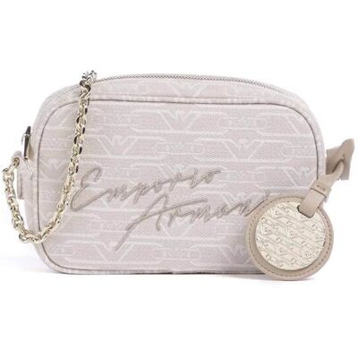 Giorgio Armani Emporio Armani γυναικεία υφασμάτινη τσάντα crossbody με all-over logo και κεντημένο λογότυπο - EW001891AF16095 Εκρού ONE SIZE Giorgio Armani Emporio Armani γυναικεία υφασμάτινη τσάντα crossbody με all-over logo και κεντημένο λογότυπο - EW001891AF16095 Εκρού ONE SIZE