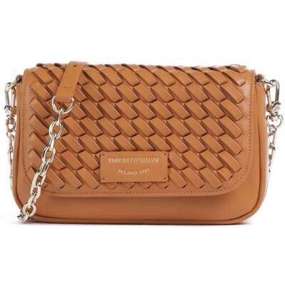 Giorgio Armani Emporio Armani γυναικεία δερμάτινη τσάντα crossbody με πλεκτό σχέδιο και λογότυπο - EW001923AF15874 Ταμπά ONE SIZE Giorgio Armani Emporio Armani γυναικεία δερμάτινη τσάντα crossbody με πλεκτό σχέδιο και λογότυπο - EW001923AF15874 Ταμπά ONE SIZE