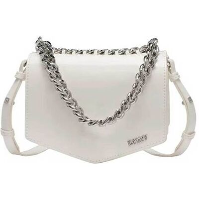 DKNY γυναικεία τσάντα crossbody με μεταλλικό λογότυπο "Riona" - R54EDO11 Λευκό ONE SIZE DKNY γυναικεία τσάντα crossbody με μεταλλικό λογότυπο "Riona" - R54EDO11 Λευκό ONE SIZE