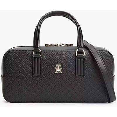 Tommy Hilfiger γυναικεία τσάντα χειρός με μεταλλικό λογότυπο "TH Monogram" - AW0AW18415 Μαύρο ONE SIZE Tommy Hilfiger γυναικεία τσάντα χειρός με μεταλλικό λογότυπο "TH Monogram" - AW0AW18415 Μαύρο ONE SIZE