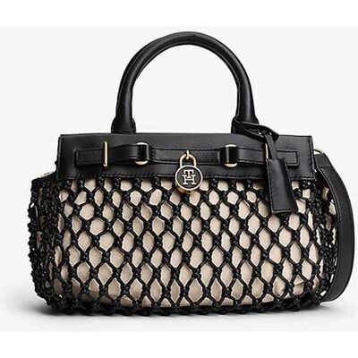 Tommy Hilfiger γυναικεία τσάντα tote/χειρός με σχέδιο μακραμέ "The American Icon" - AW0AW18542 Μαύρο ONE SIZE Tommy Hilfiger γυναικεία τσάντα tote/χειρός με σχέδιο μακραμέ "The American Icon" - AW0AW18542 Μαύρο ONE SIZE