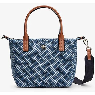 Tommy Hilfiger γυναικεία τσάντα tote/χειρός με μεταλλικό monogram και γεωμετρικό μοτίβο "Popette" - AW0AW18612 Denim Blue ONE SIZE Tommy Hilfiger γυναικεία τσάντα tote/χειρός με μεταλλικό monogram και γεωμετρικό μοτίβο "Popette" - AW0AW18612 Denim Blue ONE SIZE
