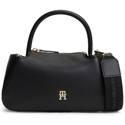 Tommy Hilfiger γυναικεία τσάντα χειρός με μεταλλικό λογότυπο - AW0AW18743 Μαύρο ONE SIZE Tommy Hilfiger γυναικεία τσάντα χειρός με μεταλλικό λογότυπο - AW0AW18743 Μαύρο ONE SIZE