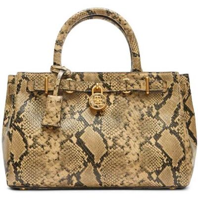 Tommy Hilfiger γυναικεία τσάντα χερός με snake print "Icon" - AW0AW18818 Μπεζ ONE SIZE Tommy Hilfiger γυναικεία τσάντα χερός με snake print "Icon" - AW0AW18818 Μπεζ ONE SIZE