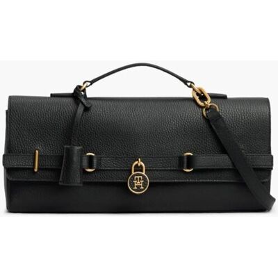 Tommy Hilfiger γυναικεία δερμάτινη τσάντα clutch με monogram "American Icon" - AW0AW19214 Μαύρο ONE SIZE Tommy Hilfiger γυναικεία δερμάτινη τσάντα clutch με monogram "American Icon" - AW0AW19214 Μαύρο ONE SIZE