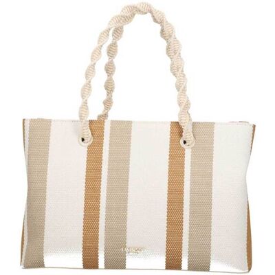 Twinset γυναικεία τσάντα ώμου shopper ριγέ - 261TD8061 Μπεζ ONE SIZE Twinset γυναικεία τσάντα ώμου shopper ριγέ - 261TD8061 Μπεζ ONE SIZE