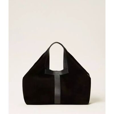 Twinset γυναικεία τσάντα ώμου shopper suede - 262TB7140 Μαύρο ONE SIZE Twinset γυναικεία τσάντα ώμου shopper suede - 262TB7140 Μαύρο ONE SIZE