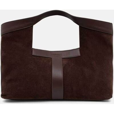Twinset γυναικεία τσάντα ώμου shopper suede - 262TB7141 Καφέ Σκούρο ONE SIZE Twinset γυναικεία τσάντα ώμου shopper suede - 262TB7141 Καφέ Σκούρο ONE SIZE