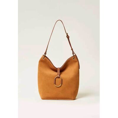 Twinset γυναικεία suede τσάντα ώμου hobo - 262TB7150 Ταμπά ONE SIZE Twinset γυναικεία suede τσάντα ώμου hobo - 262TB7150 Ταμπά ONE SIZE
