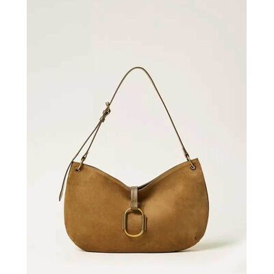 Twinset γυναικεία suede τσάντα ώμου hobo - 262TB7151 Λαδί ONE SIZE Twinset γυναικεία suede τσάντα ώμου hobo - 262TB7151 Λαδί ONE SIZE