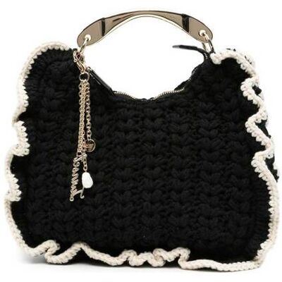 Twinset γυναικεία τσάντα crochet χειρός "Croissant" - 262TB7290 Μαύρο ONE SIZE Twinset γυναικεία τσάντα crochet χειρός "Croissant" - 262TB7290 Μαύρο ONE SIZE