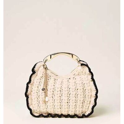 Twinset γυναικεία τσάντα crochet χειρός "Croissant" - 262TB7290 Εκρού ONE SIZE Twinset γυναικεία τσάντα crochet χειρός "Croissant" - 262TB7290 Εκρού ONE SIZE