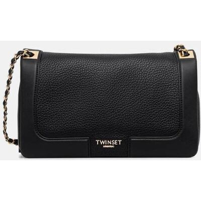 Twinset γυναικεία τσάντα ώμου με αλυσίδα και flap κλείσιμο - 262TB7044 Μαύρο ONE SIZE Twinset γυναικεία τσάντα ώμου με αλυσίδα και flap κλείσιμο - 262TB7044 Μαύρο ONE SIZE