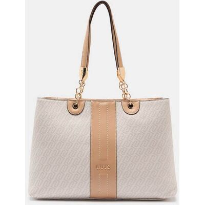 Liu Jo γυναικεία τσάντα tote με λογότυπο και all-over logo print - AA6104E1118 Μπεζ ONE SIZE Liu Jo γυναικεία τσάντα tote με λογότυπο και all-over logo print - AA6104E1118 Μπεζ ONE SIZE
