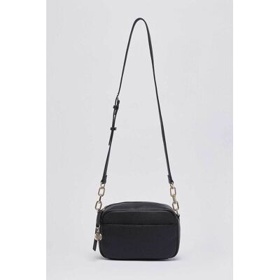 Liu Jo γυναικεία τσάντα crossbody με μεταλλικό λογότυπο "Faiza M" - AF6040ES039 Μαύρο ONE SIZE Liu Jo γυναικεία τσάντα crossbody με μεταλλικό λογότυπο "Faiza M" - AF6040ES039 Μαύρο ONE SIZE