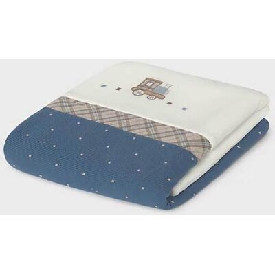 Mayoral βρεφική κουβέρτα με σχέδια - 9148-W27 Μπλε ONE SIZE Mayoral βρεφική κουβέρτα με σχέδια - 9148-W27 Μπλε ONE SIZE