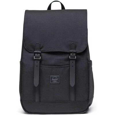 Herschel unisex backpack μονόχρωμο με contrast logo patch "Retreat™ Small" 17 L - 66UBCL00922 Μαύρο ONE SIZE Herschel unisex backpack μονόχρωμο με contrast logo patch "Retreat™ Small" 17 L - 66UBCL00922 Μαύρο ONE SIZE
