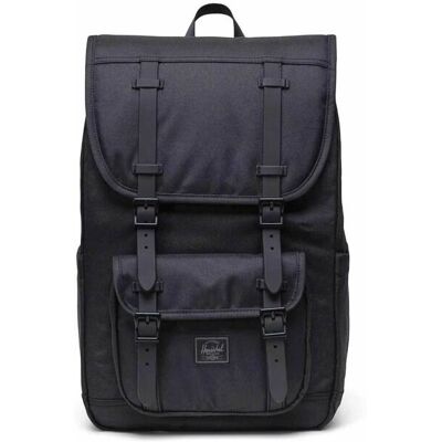 Herschel unisex backpack μονόχρωμο με contrast logo patch "Little America Mid™" 21 L - 66UBCL00873 Μαύρο ONE SIZE Herschel unisex backpack μονόχρωμο με contrast logo patch "Little America Mid™" 21 L - 66UBCL00873 Μαύρο ONE SIZE