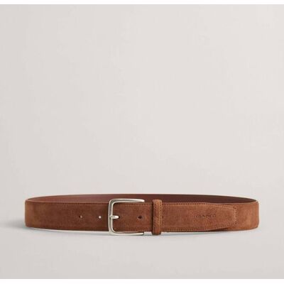 Gant ανδρική suede ζώνη με μεταλλική αγκράφα και ανάγλυφο λογότυπο - 9940156 Καφέ 90 Gant ανδρική suede ζώνη με μεταλλική αγκράφα και ανάγλυφο λογότυπο - 9940156 Καφέ 90