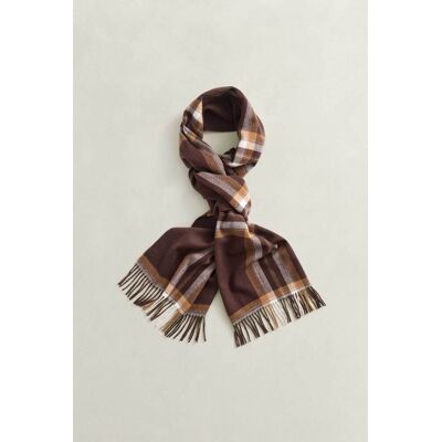 Gant γυναικείο μάλλινο κασκόλ με tartan pattern και κρόσσια - 4920293 Καφέ Σκούρο ONE SIZE Gant γυναικείο μάλλινο κασκόλ με tartan pattern και κρόσσια - 4920293 Καφέ Σκούρο ONE SIZE
