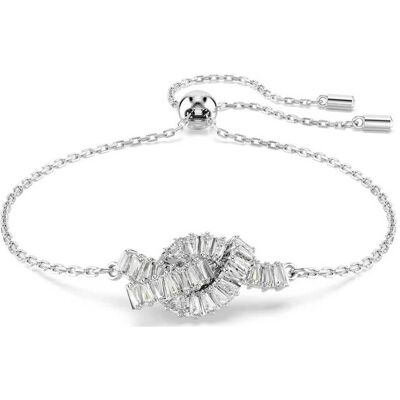 Swarovski γυναικείο βραχιόλι κοπή baguette, κόμπος, λευκό, επιμετάλλωση ροδίου "Matrix" - 5731101 Swarovski γυναικείο βραχιόλι κοπή baguette, κόμπος, λευκό, επιμετάλλωση ροδίου "Matrix" - 5731101