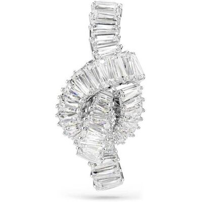 Swarovski unisex καρφίτσα πέτου κοπή baguette, κόμπος, λευκή, επιμετάλλωση ροδίου "Matrix" - 5731102 Swarovski unisex καρφίτσα πέτου κοπή baguette, κόμπος, λευκή, επιμετάλλωση ροδίου "Matrix" - 5731102