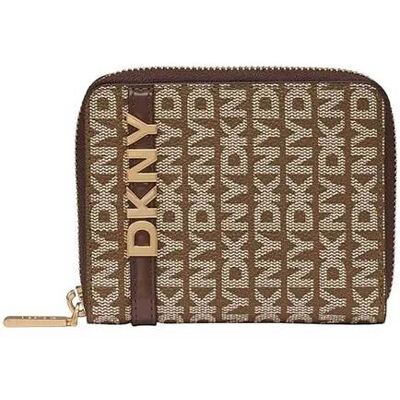 DKNY γυναικείο πορτοφόλι με all-over print "Avril" - R5215M25 Καφέ ONE SIZE DKNY γυναικείο πορτοφόλι με all-over print "Avril" - R5215M25 Καφέ ONE SIZE