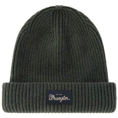Wrangler® unisex μάλλινος σκούφος ribbed με logo patch - 112388219 Χακί ONE SIZE Wrangler® unisex μάλλινος σκούφος ribbed με logo patch - 112388219 Χακί ONE SIZE