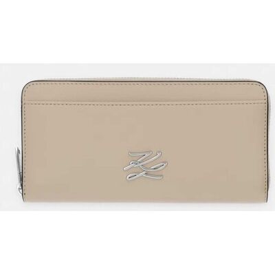Karl Lagerfeld γυναικείο δερμάτινο πορτοφόλι "Autograph" - B2W32006 Μπεζ ONE SIZE Karl Lagerfeld γυναικείο δερμάτινο πορτοφόλι "Autograph" - B2W32006 Μπεζ ONE SIZE