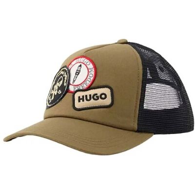 Hugo Boss ανδρικό καπέλο με logo patch - 50560443 Χακί ONE SIZE Hugo Boss ανδρικό καπέλο με logo patch - 50560443 Χακί ONE SIZE