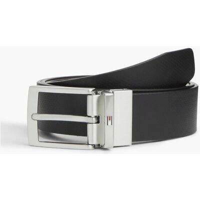 Tommy Hilfiger ανδρική δερμάτινη ζώνη διπλής όψης με μεταλλική αγκράφα - AM0AM14566 Μαύρο 105 Tommy Hilfiger ανδρική δερμάτινη ζώνη διπλής όψης με μεταλλική αγκράφα - AM0AM14566 Μαύρο 105