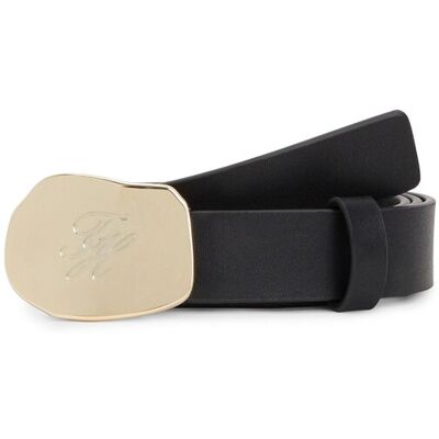 Tommy Hilfiger γυναικεία δερμάτινη ζώνη με μεταλλικό monogram - AW0AW18893 Μαύρο 80 Tommy Hilfiger γυναικεία δερμάτινη ζώνη με μεταλλικό monogram - AW0AW18893 Μαύρο 80