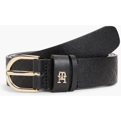 Tommy Hilfiger γυναικεία δερμάτινη ζώνη με all-over monogram - AW0AW18856 Μαύρο 85 Tommy Hilfiger γυναικεία δερμάτινη ζώνη με all-over monogram - AW0AW18856 Μαύρο 85