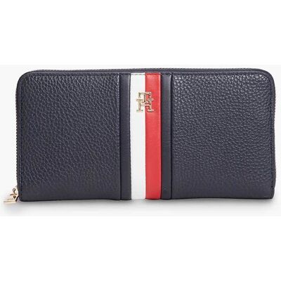 Tommy Hilfiger γυναικείο πορτοφόλι με μεταλλικό monogram - AW0AW19163 Μπλε Σκούρο ONE SIZE Tommy Hilfiger γυναικείο πορτοφόλι με μεταλλικό monogram - AW0AW19163 Μπλε Σκούρο ONE SIZE