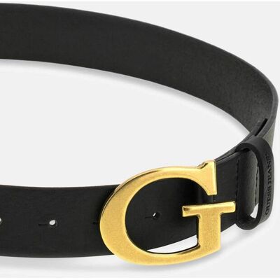 Guess γυναικεία δερμάτινη ζώνη με μεταλλικό monogram - W6YZ15L0122 Μαύρο M Guess γυναικεία δερμάτινη ζώνη με μεταλλικό monogram - W6YZ15L0122 Μαύρο M