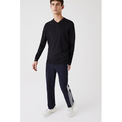 Lacoste ανδρική πλεκτή μπλούζα με κεντημένο λογότυπο - AH1990 Μαύρο XXL Lacoste ανδρική πλεκτή μπλούζα με κεντημένο λογότυπο - AH1990 Μαύρο XXL