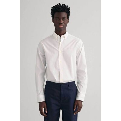 Gant ανδρικό πουκάμισο button down oxford με κεντημένο λογότυπο Regular Fit - 3000300 Λευκό 3XL Gant ανδρικό πουκάμισο button down oxford με κεντημένο λογότυπο Regular Fit - 3000300 Λευκό 3XL