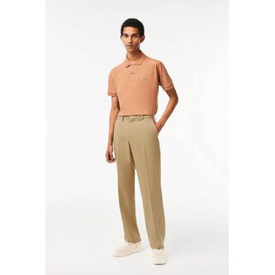 Lacoste ανδρικό chino παντελόνι μονόχρωμο με λογότυπο στη μέση Straight Fit - HH5656 Μπεζ 50 Lacoste ανδρικό chino παντελόνι μονόχρωμο με λογότυπο στη μέση Straight Fit - HH5656 Μπεζ 50
