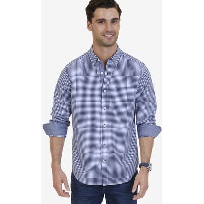 Nautica ανδρικό πουκάμισο καρό Gingham stretch poplin classic fit button down - W73001 Μπλε Σκούρο S Nautica ανδρικό πουκάμισο καρό Gingham stretch poplin classic fit button down - W73001 Μπλε Σκούρο S