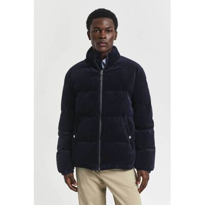 Gant ανδρικό κοτλέ puffer μπουφάν με ψηλό λαιμός και logo patch Regular Fit - 7006558 Μπλε Σκούρο L Gant ανδρικό κοτλέ puffer μπουφάν με ψηλό λαιμός και logo patch Regular Fit - 7006558 Μπλε Σκούρο L
